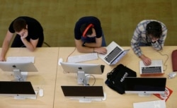 Students work on computers at the Hunt Library at North Carolina State University in Raleigh, N.C., on Tuesday, May 3, 2016.