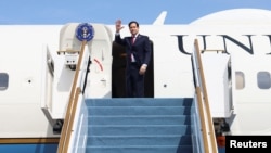 Американскиот државен секретар Марко Рубио лета од Саудиска Арабија по средбите со руската делегација