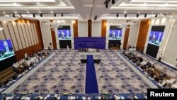 General view of the opening session of Peace and Security conference in Manama, Bahrain, Oct. 21, 2019.