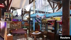 A reconstructed apartment interior is pictured inside the newly opened Kitsch Museum in Bucharest, Romania, May 4, 2017.