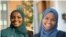 Nadia Mohamed (L) and Safiya Khalid are seen in undated photos from their Facebook election campaign pages.