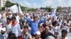 Supporters of ‘United Andhra Pradesh’ shout slogans during a protest at Karnool district in Andhra Pradesh state, India, Oct. 7, 2013.