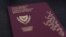 This photo taken on Oct. 12, 2019, shows a Cypriot passport.