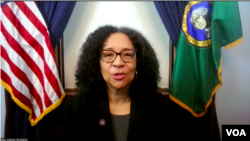 미국 민주당 소속의 매릴린 스트릭랜드 하원의원이 10일 VOA 이조은 기자와 화상 인터뷰를 진행했다.