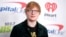 Ed Sheeran arrives at Jingle Ball at The Forum, Dec. 1, 2017, in Inglewood, California. 