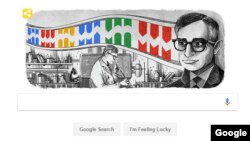 Screenshot of Google's Doodle of Indian American biochemist Har Gobind Khorana