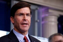 마크 에스퍼 미 국방장관.