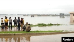 지난 2012년 홍수 피해를 입은 북한 평안남도 안주시. (자료사진)
