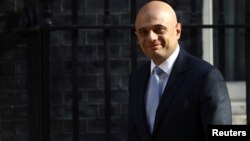  Britain's Home Secretary Sajid Javid arrives in Downing Street in London, May 1, 2018. 