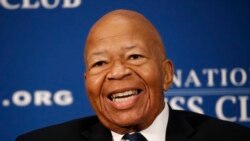 US Congressman Elijah Cummings speaks during a gathering at the National Press Club in Washington, DC, in 2019. (AP Photo/Patrick Semansky)