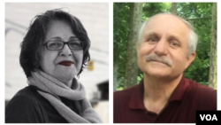 مهران رئوف (راست) و ناهید تقوی، شهروندان دوتابعیتی زندانی در ایران. آرشیو 