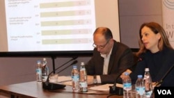 NDI საქართველოს და CRRC-ს ხელმძღვანელები: ლორა თორნტონი და კობა თურმანიძე