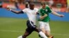 U.S. forward Jozy Altidore (17) and Germany defenseman Marcell Jansen (7) go for the ball during the first half of an international friendly soccer match at RFK Stadium, June 2, 2013, in Washington. 