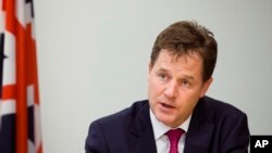 Deputi Perdana Menteri Inggris Nick Clegg
