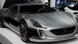 A Rimac Automobili Concept_One electric supercar, worth $1.2 million and one of only eight made, is displayed at the 2017 New York International Auto Show in New York City, U.S. April 13, 2017. REUTERS/Lucas Jackson/File Photo