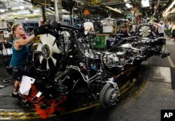 미국 미시간주 플린트에 위치한 제너럴모터스(GM) 조립공장 내부 모습. (자료사진)