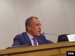 俄罗斯外长拉夫罗夫。（美国之音白桦拍摄）