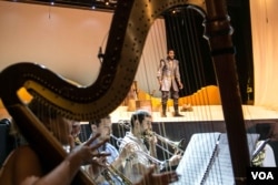 The orchestra for Antar and Abla trained at the Lebanese National Higher Conservatory for Music. (Photo: John Owens for VOA)