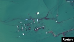 Sardoba to'g'oni o'pirilishi oqibatida suv ostida qolgan qishloq, 2020-yil, 3-may