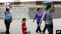 북한 라선 시의 장마당. (자료사진) 