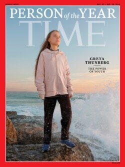 Time cover features Swedish teen climate activist Greta Thunberg named the magazine's Person of the Year for 2019 in this undated handout.