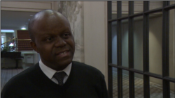 Prosper Chitambara of the Labor and Economic Development Research Institute of Zimbabwe says caution is key when using virtual currencies, in Harare, July 16, 2019. (Columbus Mavhunga/VOA)