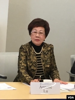 前台湾副总统吕秀莲 (美国之音钟辰芳拍摄)