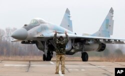 우크라이나 공군 소속 미그-29 전투기 (자료사진)