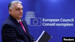 უნგრეთის პრემიერი ვიქტორ ორბანი ევროკავშირის სამიტზე. ბრიუსელი, ბელგია. 14 დეკემბერი, 2023 წ.