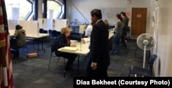 Residents vote early at a polling station in Fairfax, Virginia, Saturday, Nov. 3, 2018. (Photo by Diaa Bekheet)