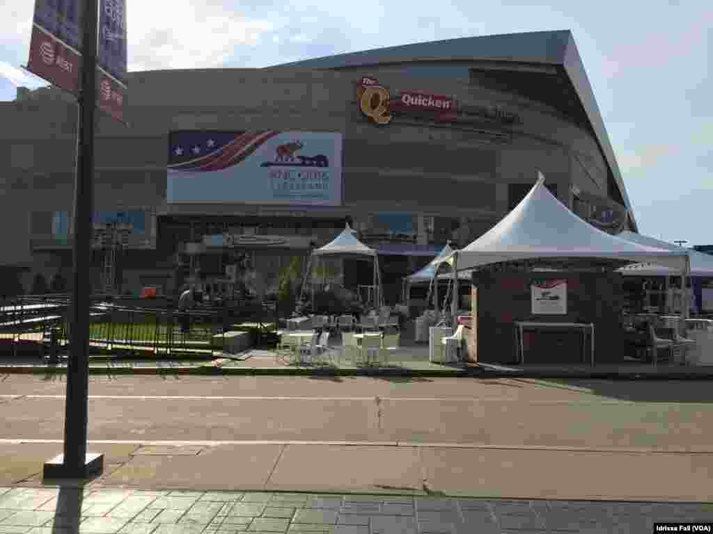 La Convention républicaine aura lieu à l&#39;arène Quicken Loan, le 17 juillet 2016. (Idrissa Seydou Dia / VOA)