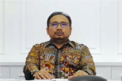 Menteri Agama Yaqut Cholil Qoumas dalam tangkapan layar. (Foto: VOA/Nurhadi)