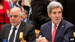Le secrétaire d'Etat américain John Kerry, à Bruxelles pour discuter de l'offensive contre l'Etat islamique (AP)
