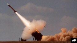 미군의 패트리어트 지대공 방어미사일 시험발사 장면. (자료사진)