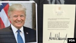 美国总统特朗普2018年5月18日对“第18届华府龙舟赛”发表的贺词 (美国之音锺辰芳拍摄）