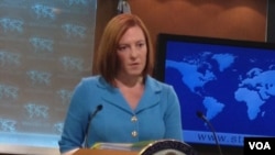 美国国务院发言人 莎琪（美国之音张蓉湘拍摄）