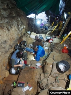 Excavations at Pinnacle Point Site PP5-6 in South Africa. (Photo Courtesy Curtis W. Marean/Arizona State University)