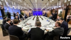 មេដឹកនាំ​សហភាព​អឺរ៉ុប​ចូល​រួម​ក្នុង​កិច្ច​ប្រជុំ​ក្នុង​ទីក្រុង​ប្រ៊ុចសែល​កាលពី​ថ្ងៃទិ​១៥ ធ្នូ ២០១៧។