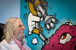 A few years ago, Raoult grew his white-blond hair long — adding a mustache and beard —just to annoy the establishment, he is reported as saying.