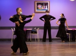 Dancers in training at the New Dancing Days center in Rome, Italy, on March 24, 2021.