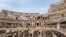 A view of the Colisseum and hypogeum underground area. (Sabina Castelfranco/VOA)