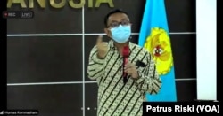 Perwakilan pengurus GKI Yasmin, Bona Sigalingging, menyampaikan penolakan tawaran relokasi dari Wali Kota Bogor dan meminta Pemkot Bogor laksanakan putusan MA dalam tangkapan layar. (Foto: VOA/Petrus Riski)