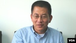 于大海《北京之春》负责人 (美国之音 宋德成拍摄)