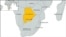 Map of Botswana, Africa