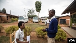Students at a public high school in Kigali, Rwanda participate in mock job interviews as part of a soft skills and work readiness classroom program. (Photo: Chika Oduah for VOA)