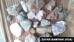 سنگ های قمیتی از معادن ولایت غزنی