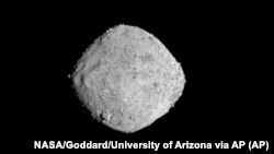 This November 16, 2018, image provide by NASA shows the asteroid Bennu. 