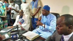 Maitre Théophile Bongoro, candidat de l'alliance victoire au Tchad, le 5 mars 2021. (VOA/André Kodmadjingar)