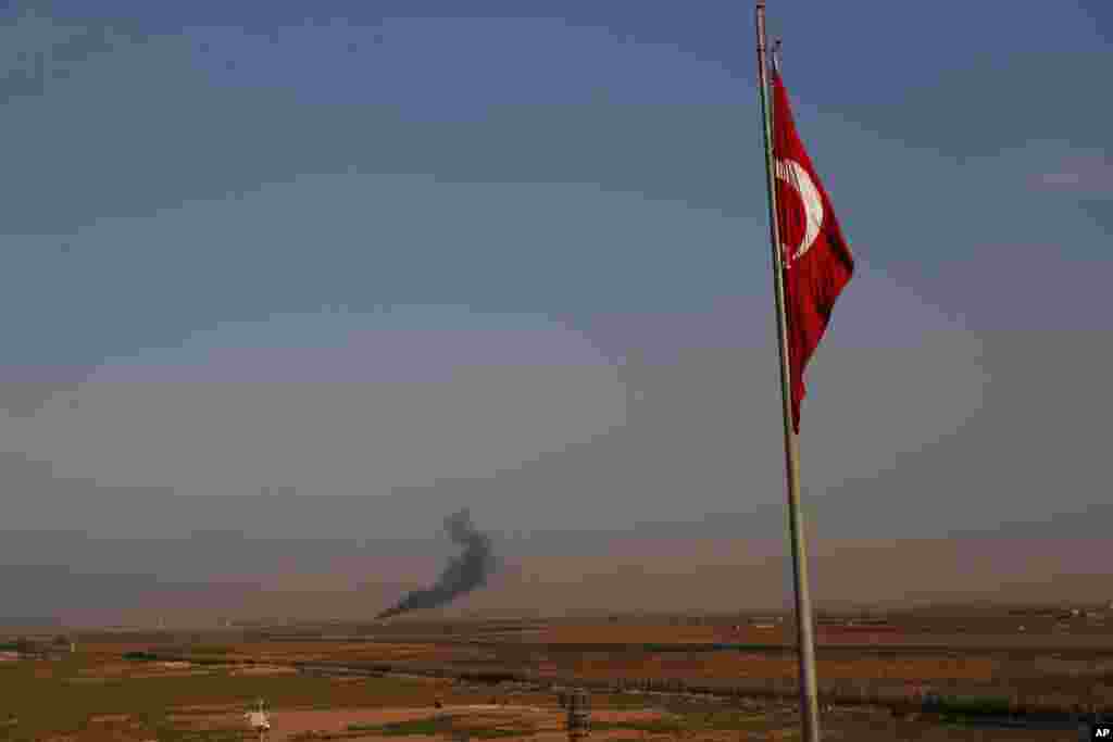 Turkiya-Suriya chegarasi. 9-oktabr, 2019