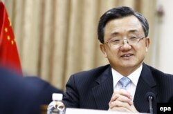 FILE - Liu Zhenmin, vice foreign minister of China, visits the Foreign Ministry headquarters in Seoul, South Korea, March 11, 2015.